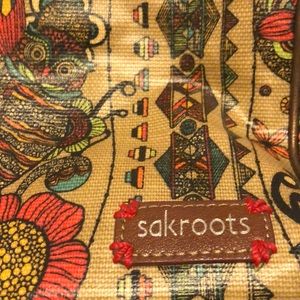 Sak Roots colorful owl tote